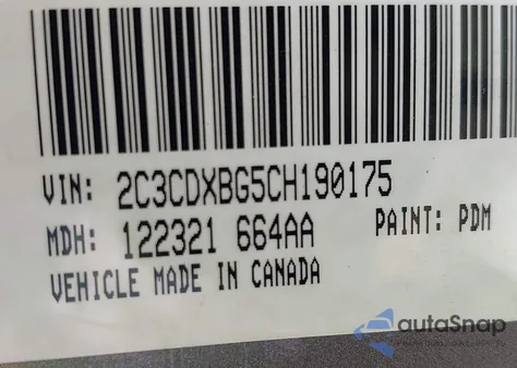 2012 Dodge Charger Se z USA, uszkodzony, nr VIN 2C3CDXBG5CH190175